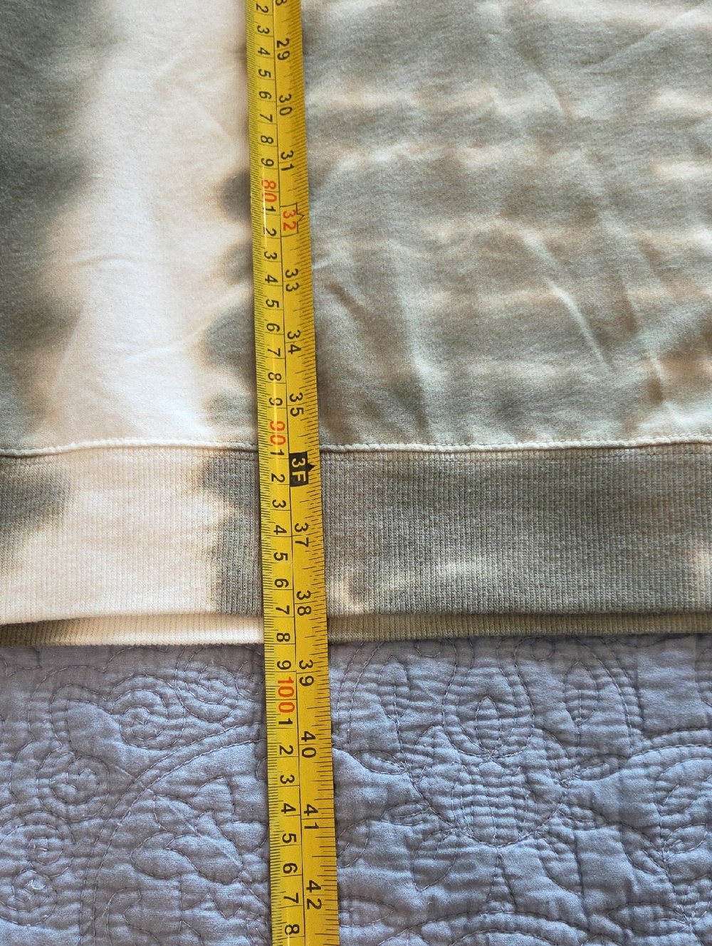 Time and Tru Olive Green and Cream Tie-Dye Long Sleeve Dress Size XL, new W/ Tag - Picture 9 of 11